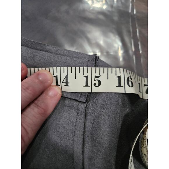 Kut from the Kloth Faux Suade Vegan Leather Gray Moto Jacket Size S Womens - Picture 11 of 12